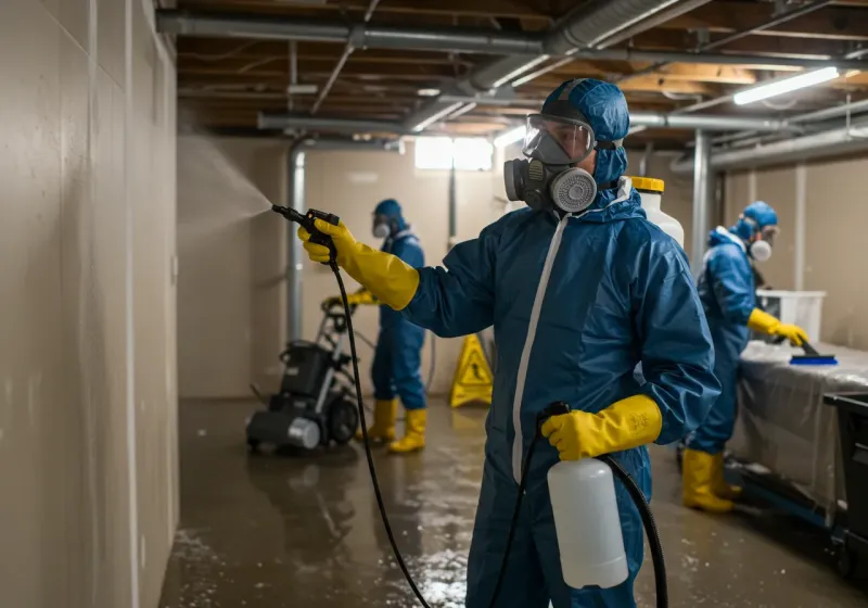 Basement Sanitization and Antimicrobial Treatment process in Battle Mountain, NV