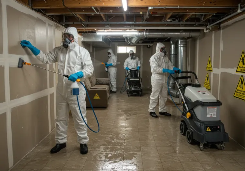 Basement Moisture Removal and Structural Drying process in Battle Mountain, NV